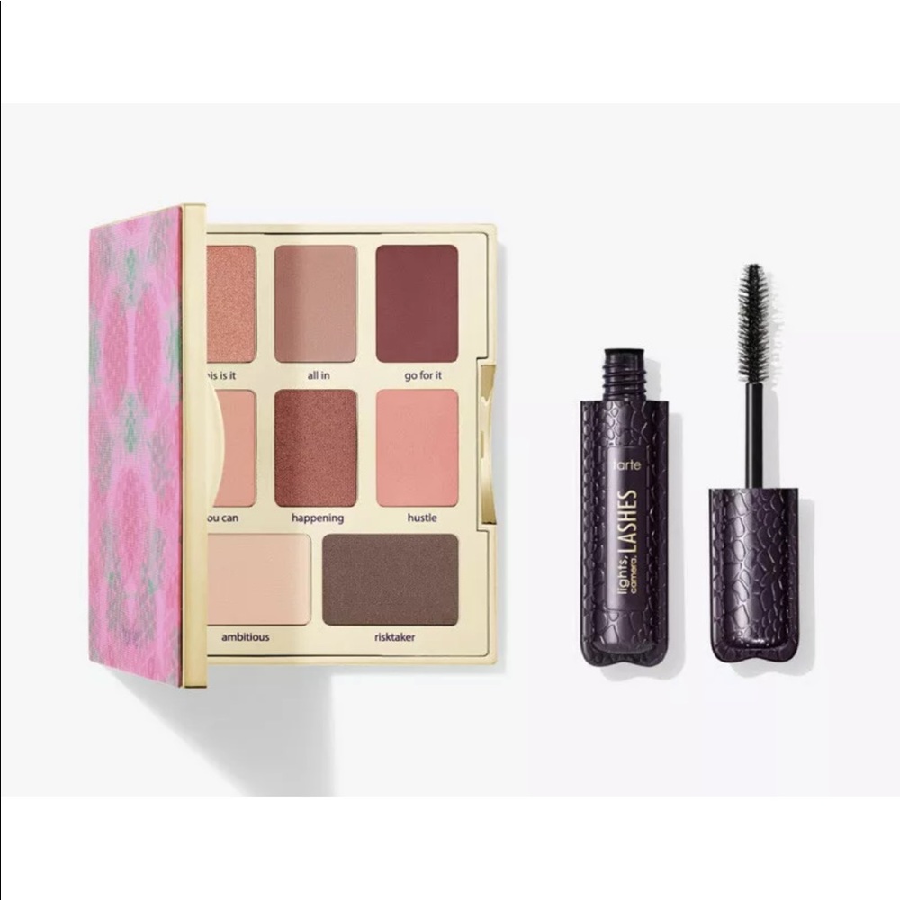 TARTE Flawless On The Fly Eyeshadow Palette Mascara Kit $42 Val